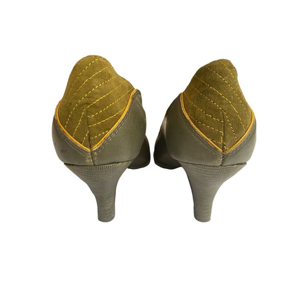 8.5 US 39.5 Eur Poetic License Force of Beauty Heel Shoes Women's Olive Green - Picture 6 of 8